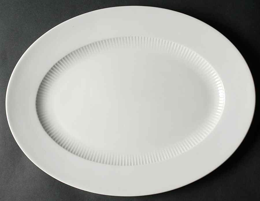 Galaxie White 15" Oval Serving Platter by Wedgwood-1