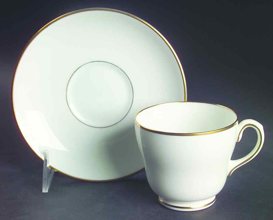 Gloucester (Rim) Footed Cup & Saucer Set by Wedgwood-1