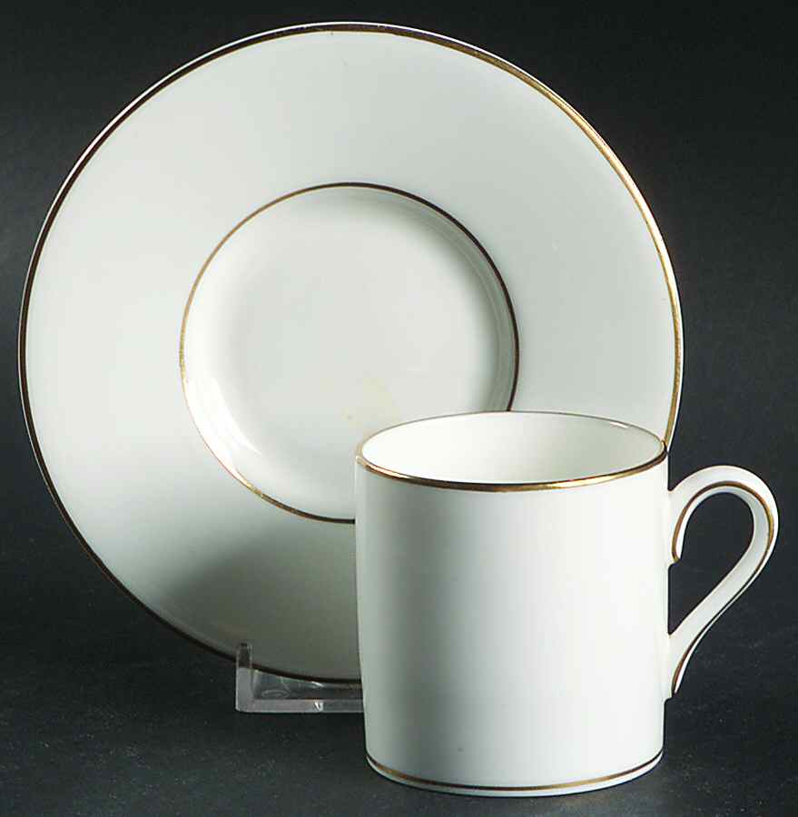 Gloucester (Rim) Bond Shape Demitasse Cup and Saucer Set by Wedgwood-1