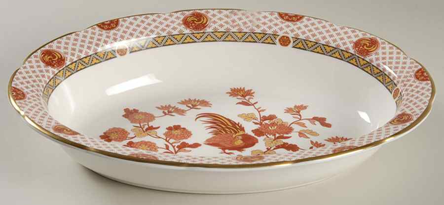 Golden Cockerel 11" Oval Vegetable Bowl by Wedgwood-1