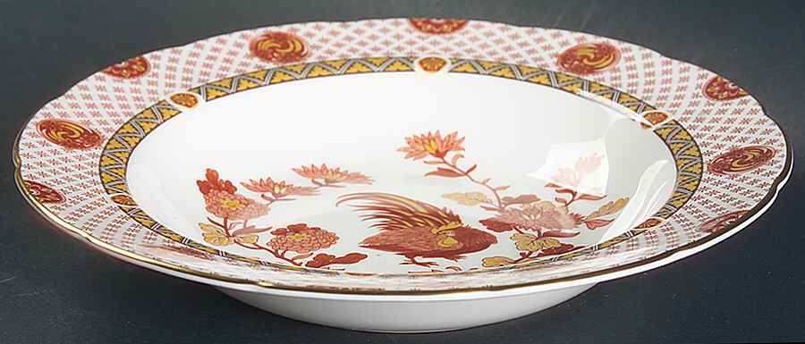 Golden Cockerel Rim Soup Bowl by Wedgwood-1