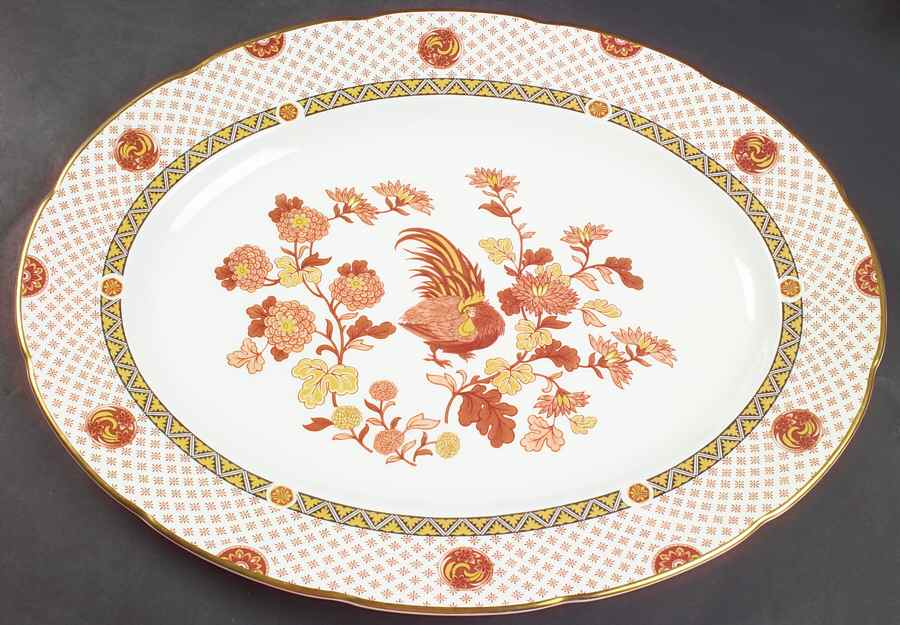Golden Cockerel 17" Oval Serving Platter by Wedgwood-1