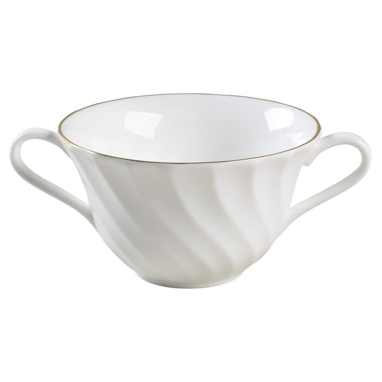 Gold Chelsea Flat Cream Soup Bowl by Wedgwood-1