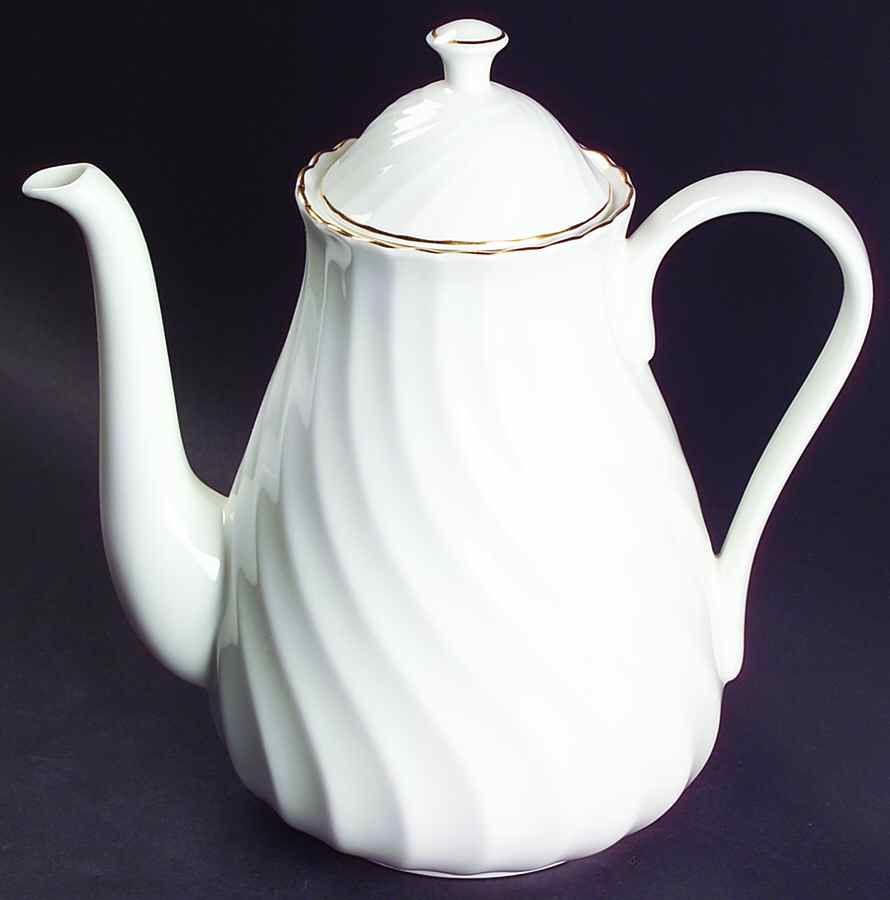 Gold Chelsea Coffee Pot & Lid by Wedgwood-1