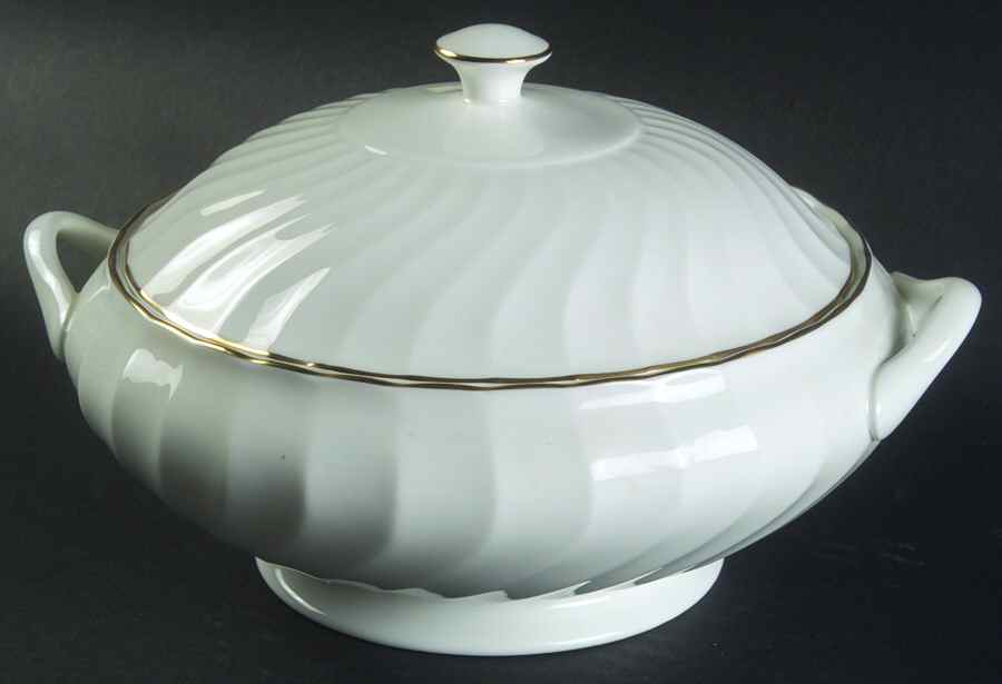 Gold Chelsea Round Covered Vegetable by Wedgwood-1