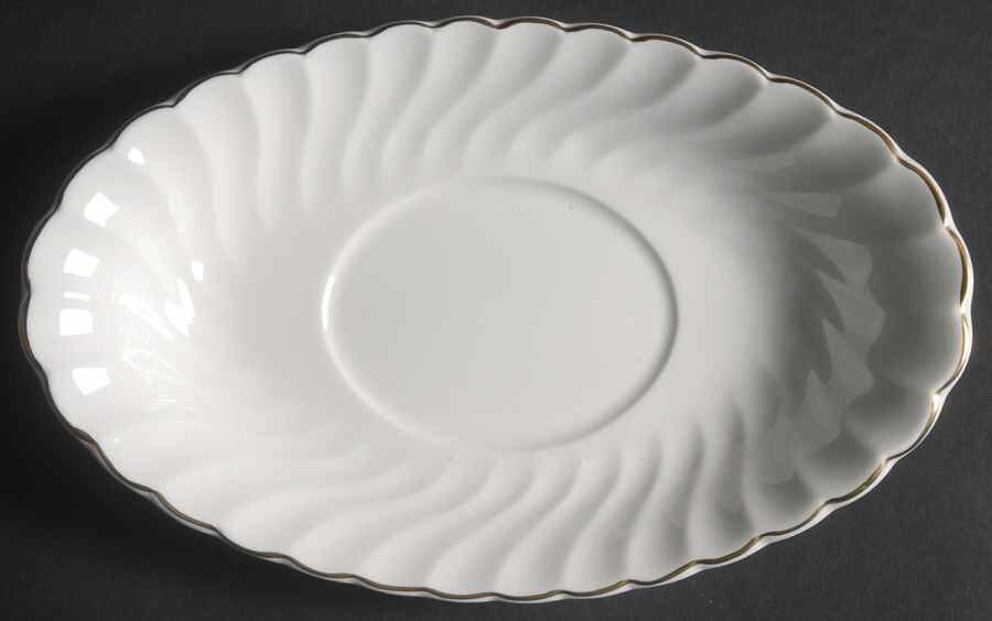 Gold Chelsea Underplate for Gravy Boat by Wedgwood-1