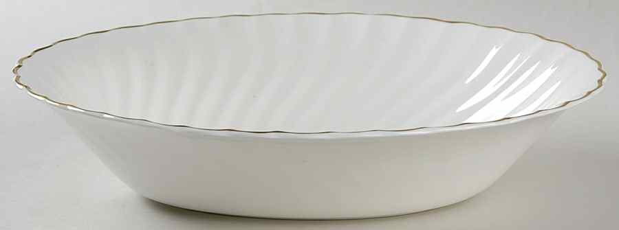 Gold Chelsea 10" Oval Vegetable Bowl by Wedgwood-1