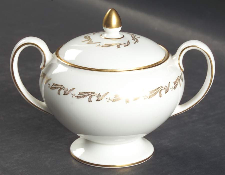 Golden Fleece Leigh Shape Sugar Bowl & Lid by Wedgwood-1