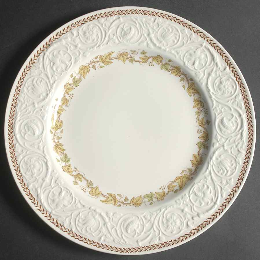 Golden Ivy (Laurel Rim) 13" Chop Plate (Round Platter) by Wedgwood-1
