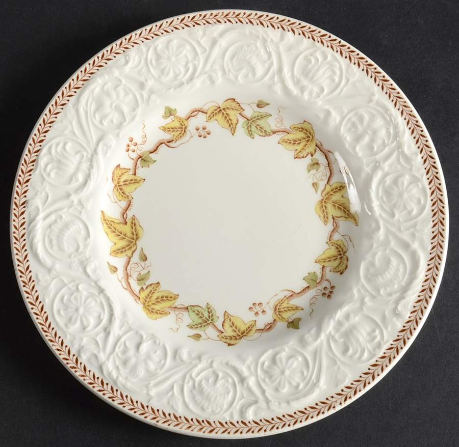 Golden Ivy (Laurel Rim) Dessert/Pie Plate by Wedgwood-1