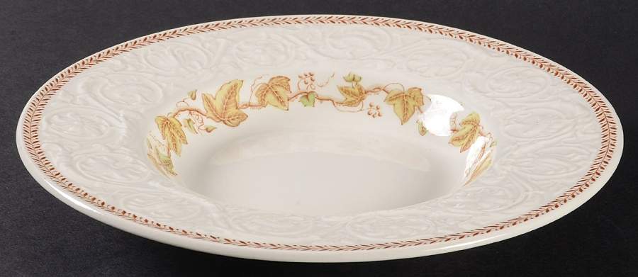 Golden Ivy (Laurel Rim) Rim Soup Bowl by Wedgwood-1