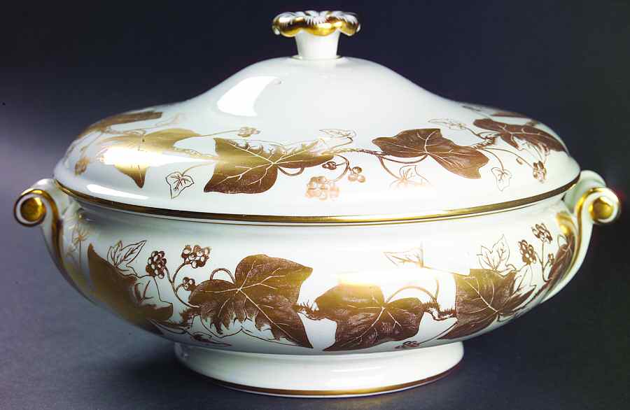Golden Ivy Round Covered Vegetable by Wedgwood-1