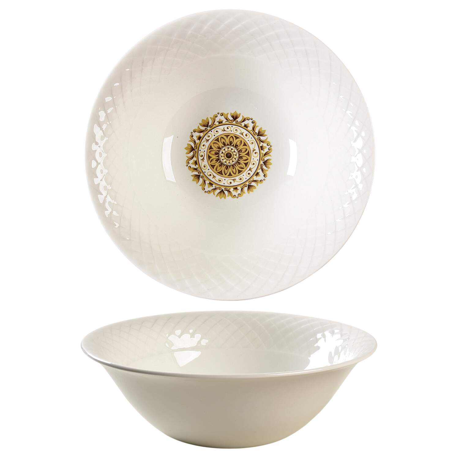 Gold Medallion 8" Round Vegetable Bowl by Wedgwood-1