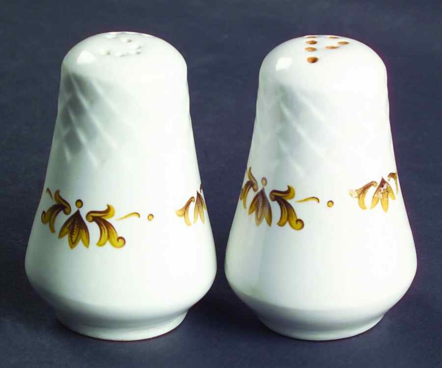 Gold Medallion Salt & Pepper Set by Wedgwood-1
