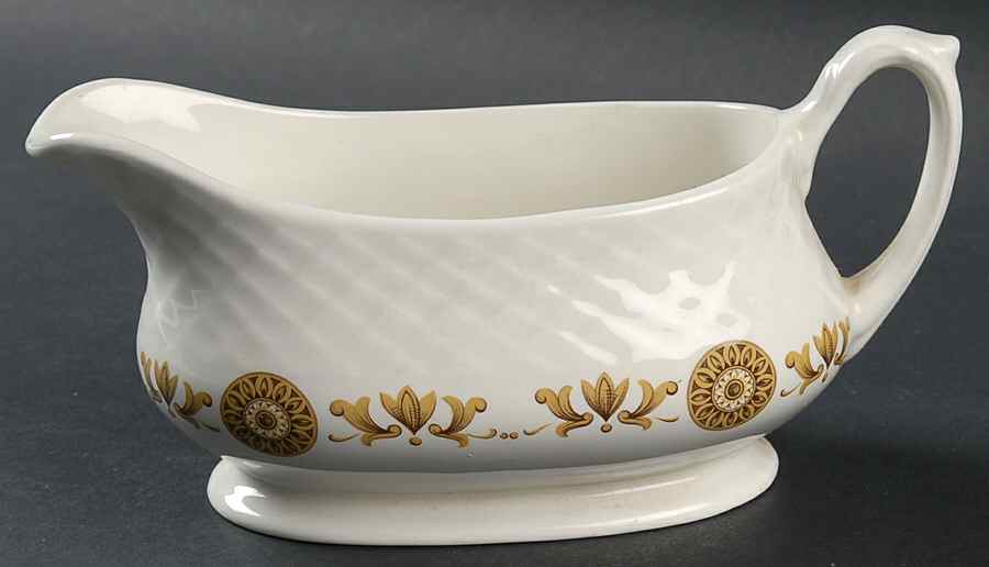 Gold Medallion Gravy Boat by Wedgwood-1