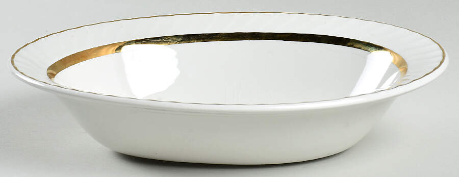 Golden Swirl 9" Oval Vegetable Bowl by Wedgwood-1