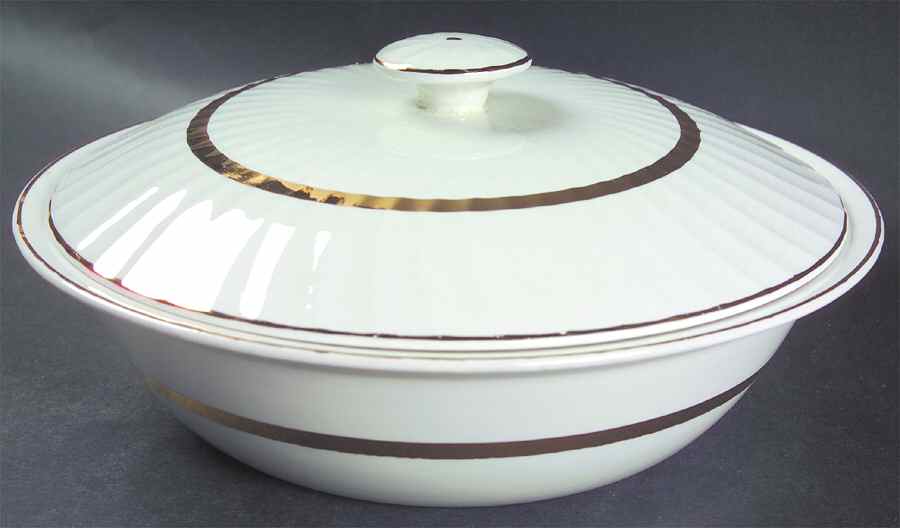 Golden Swirl Round Covered Vegetable by Wedgwood-1