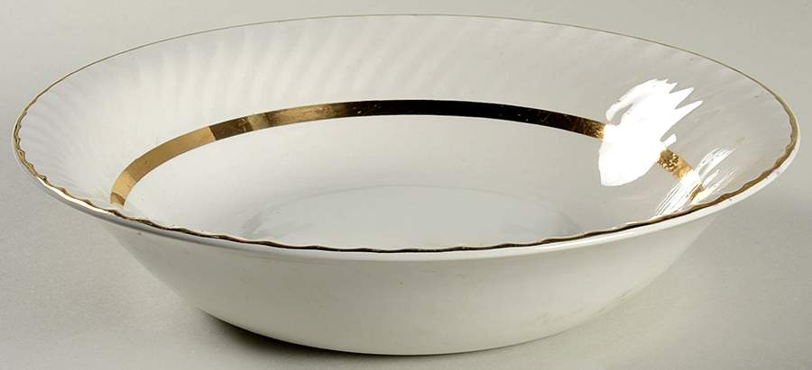 Golden Swirl 9" Round Vegetable Bowl by Wedgwood-1