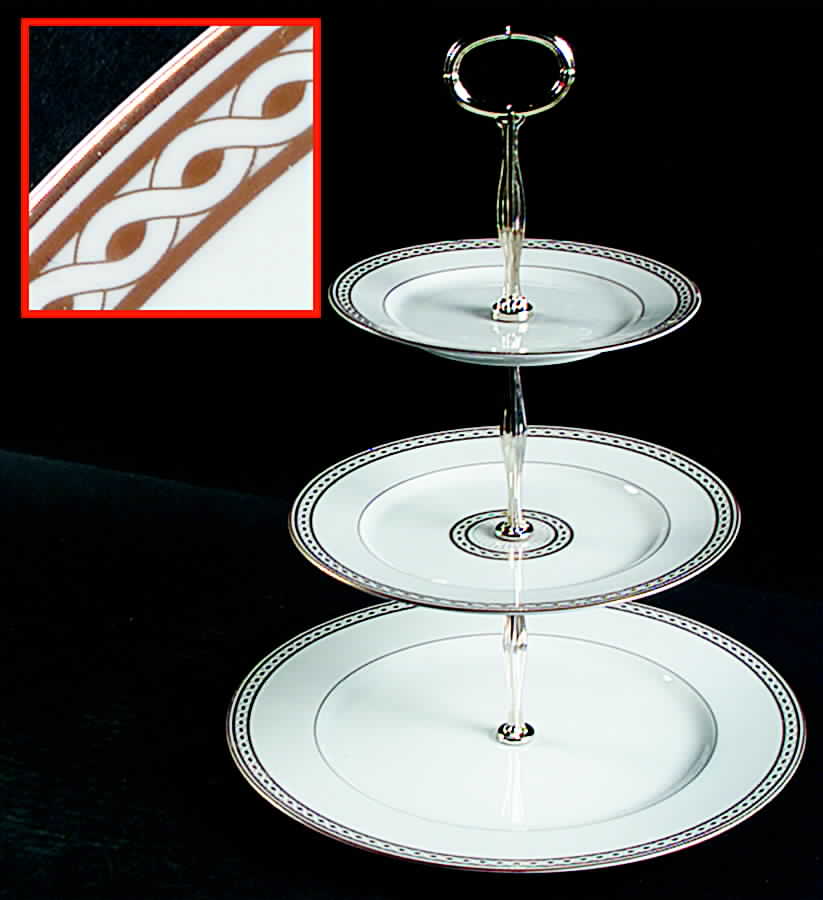 Granville 13 7/8"-14 1/4" 3-Tiered Serving Tray(DP,SP,BB) HC by Wedgwood-1