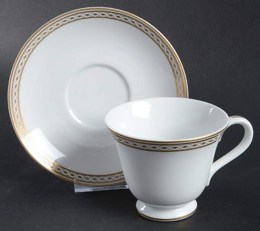 Granville Footed Cup & Saucer Set by Wedgwood-1