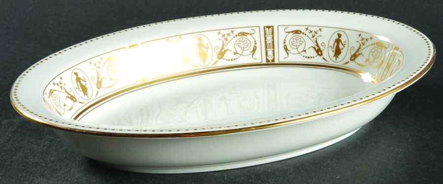 Grecian Gold 10" Oval Vegetable Bowl by Wedgwood-1