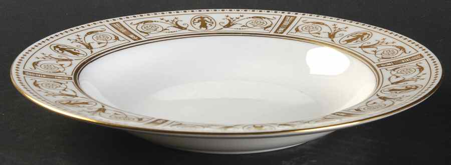 Grecian Gold Rim Soup Bowl by Wedgwood-1