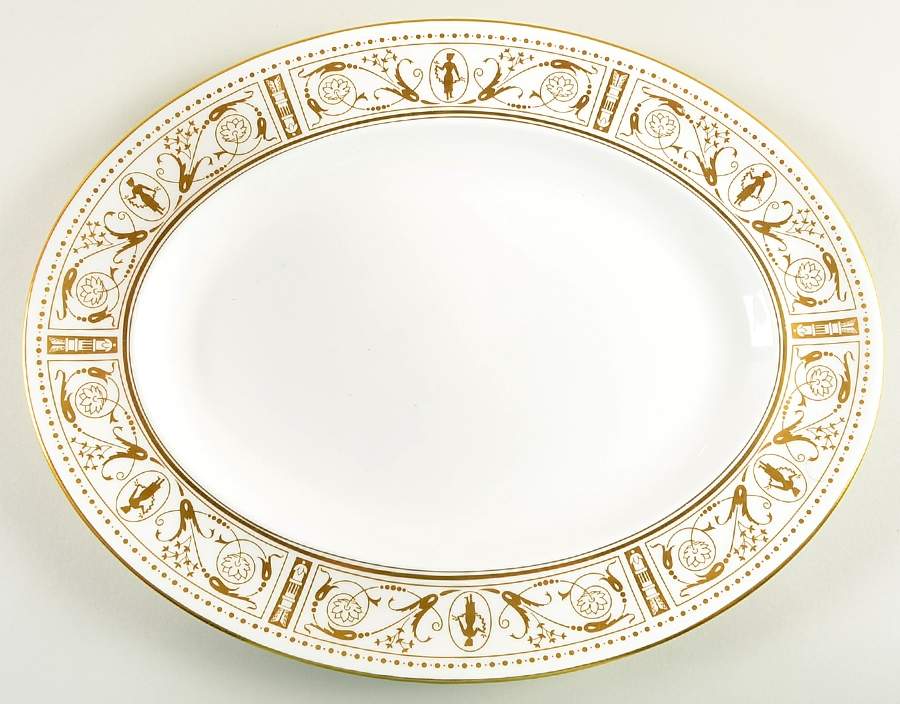 Grecian Gold 13" Oval Serving Platter by Wedgwood-1