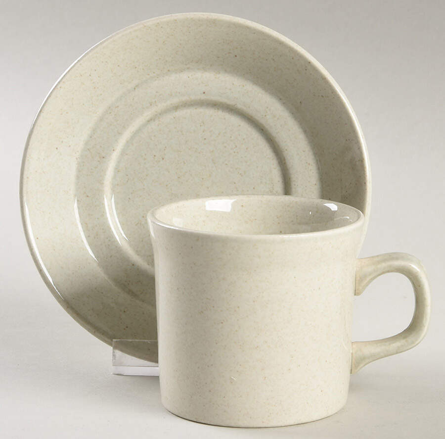 Greystone Flat Demitasse Cup & Saucer Set by Wedgwood-1