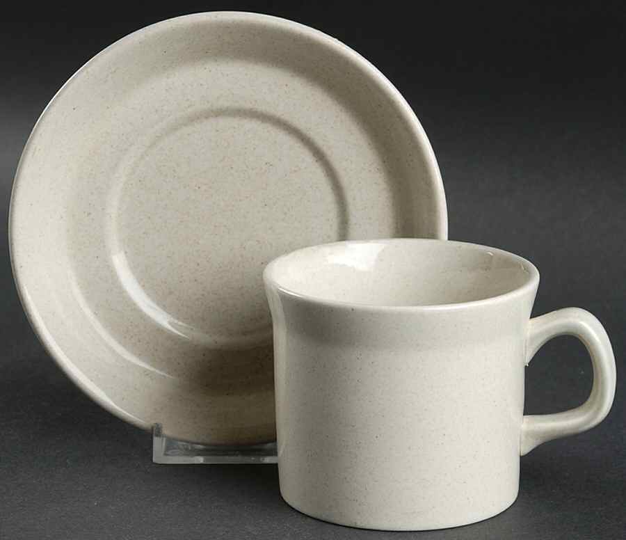 Greystone Flat Cup & Saucer Set by Wedgwood-1