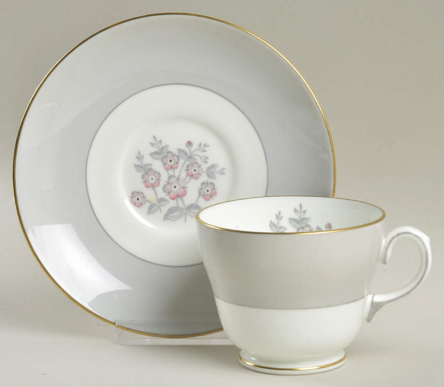 Grey Friar Pink Footed Cup & Saucer Set by Wedgwood-1