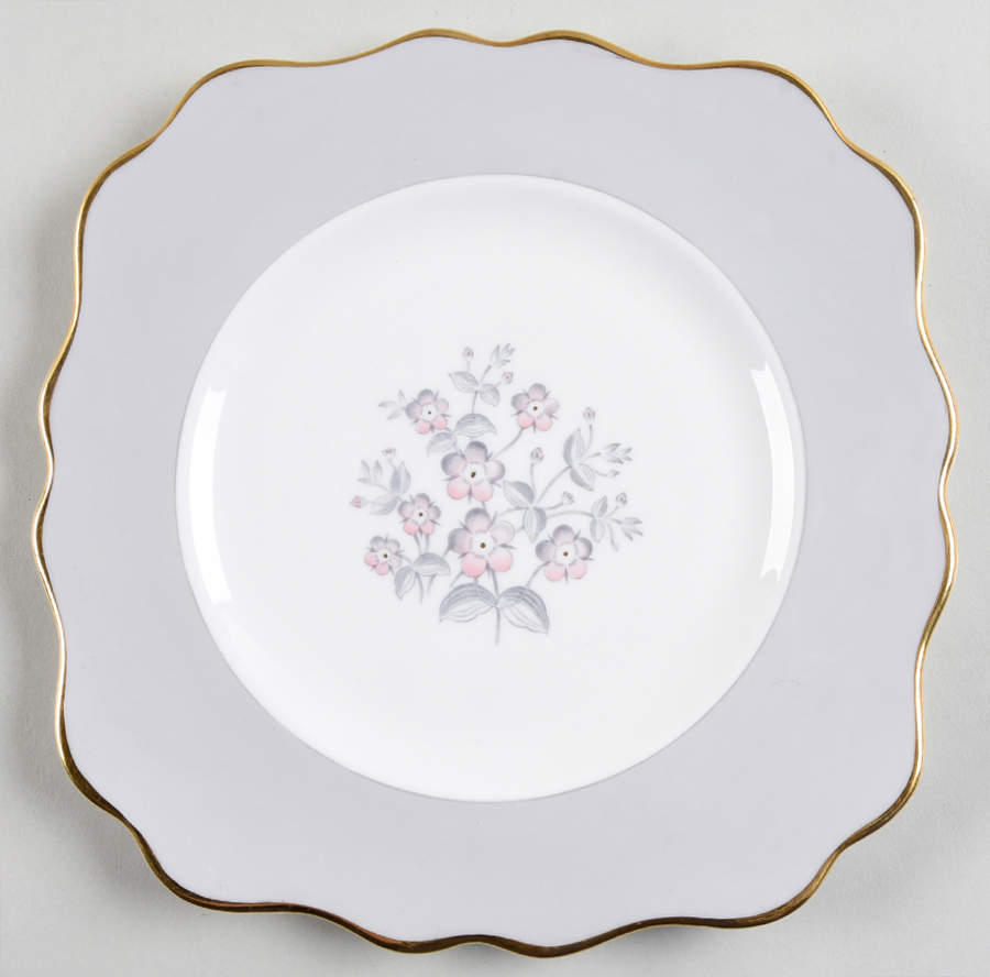 Grey Friar Pink Square Luncheon Plate by Wedgwood-1