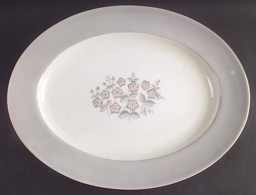 Grey Friar Pink 17" Oval Serving Platter by Wedgwood-1