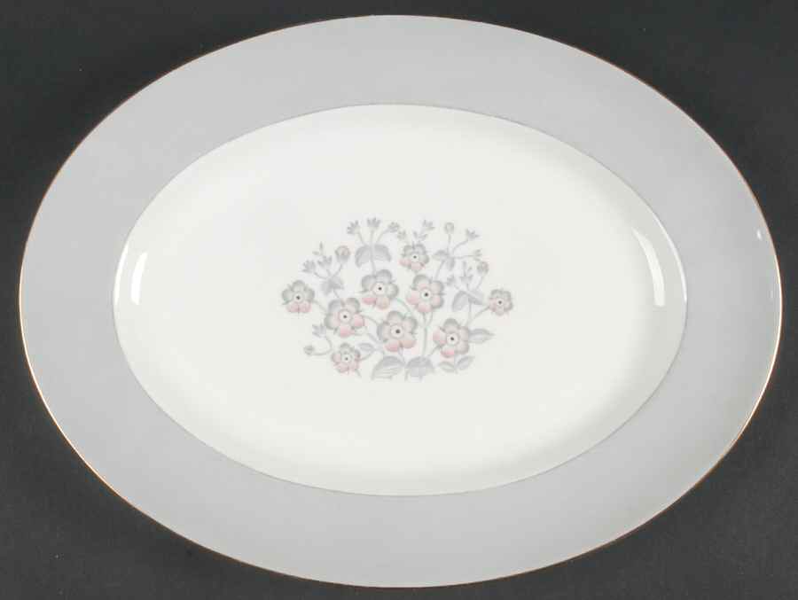 Grey Friar Pink 13" Oval Serving Platter by Wedgwood-1