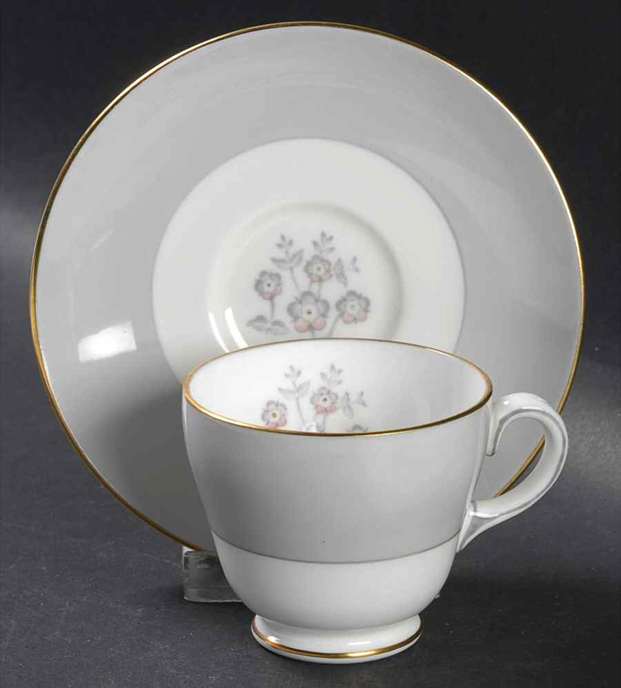 Grey Friar Pink Footed Demitasse Cup & Saucer Set by Wedgwood-1