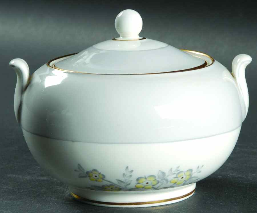 Grey Friar Yellow 146 Shape Sugar Bowl & Lid by Wedgwood-1