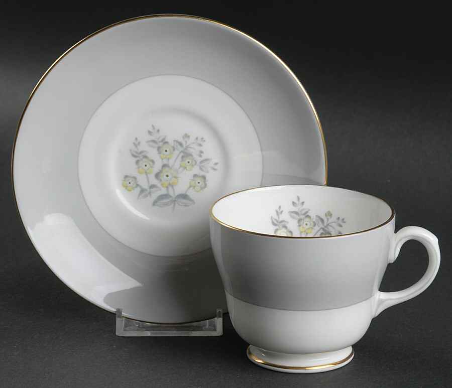 Grey Friar Yellow Footed Cup & Saucer Set by Wedgwood-1