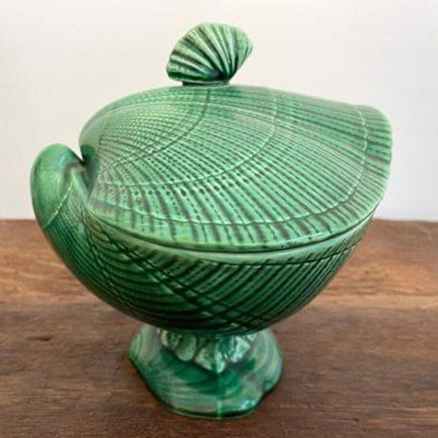Green Glaze Sauce Boat & Lid by Wedgwood-1