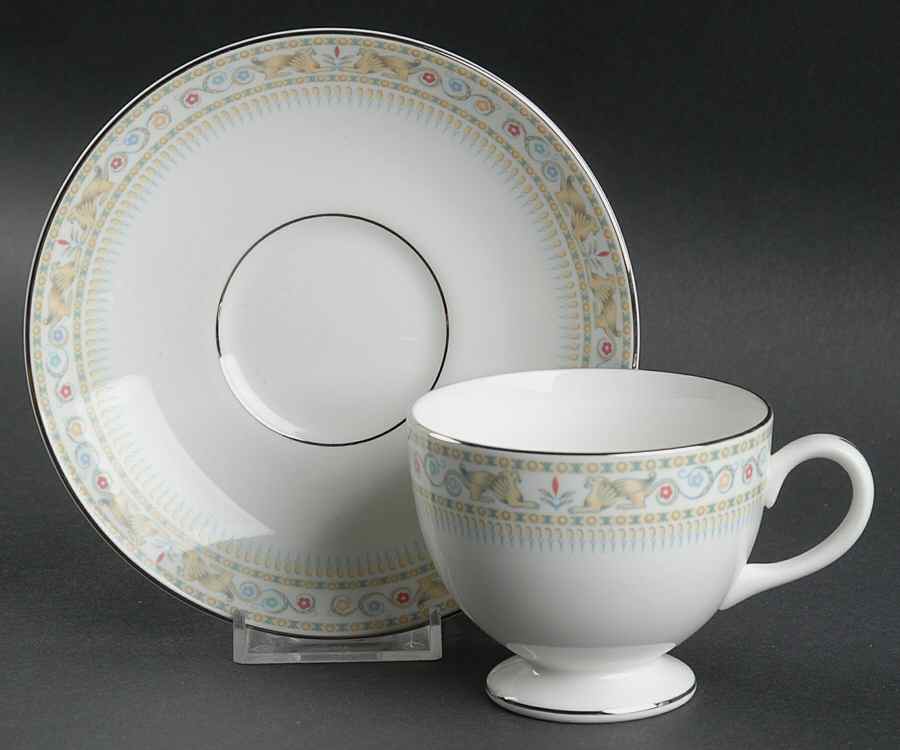 Griffons Footed Cup & Saucer Set by Wedgwood-1