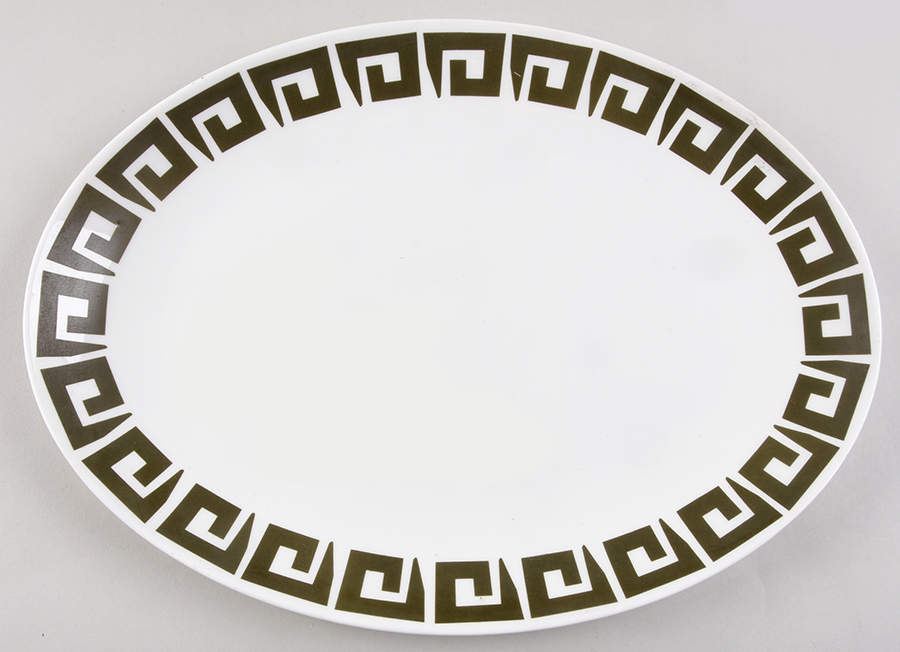 Green Keystone 15" Oval Serving Platter by Wedgwood-1
