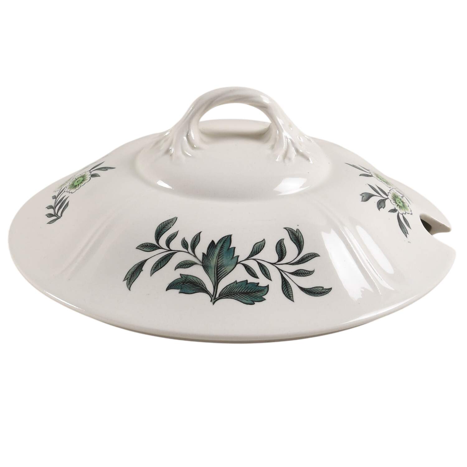 Green Leaf (Queen's Shape) Lid for Tureen by Wedgwood-1