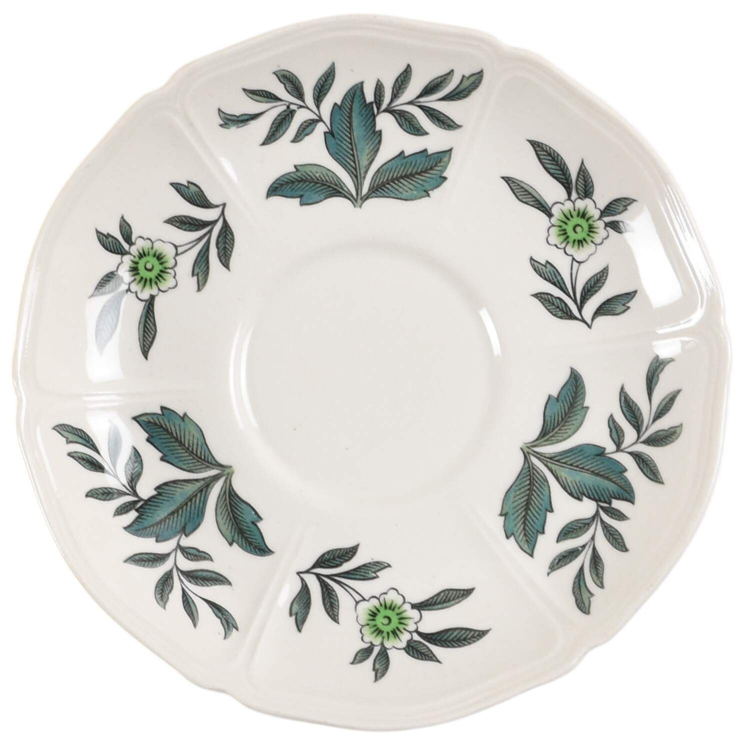 Green Leaf (Queen's Shape) Saucer by Wedgwood-1