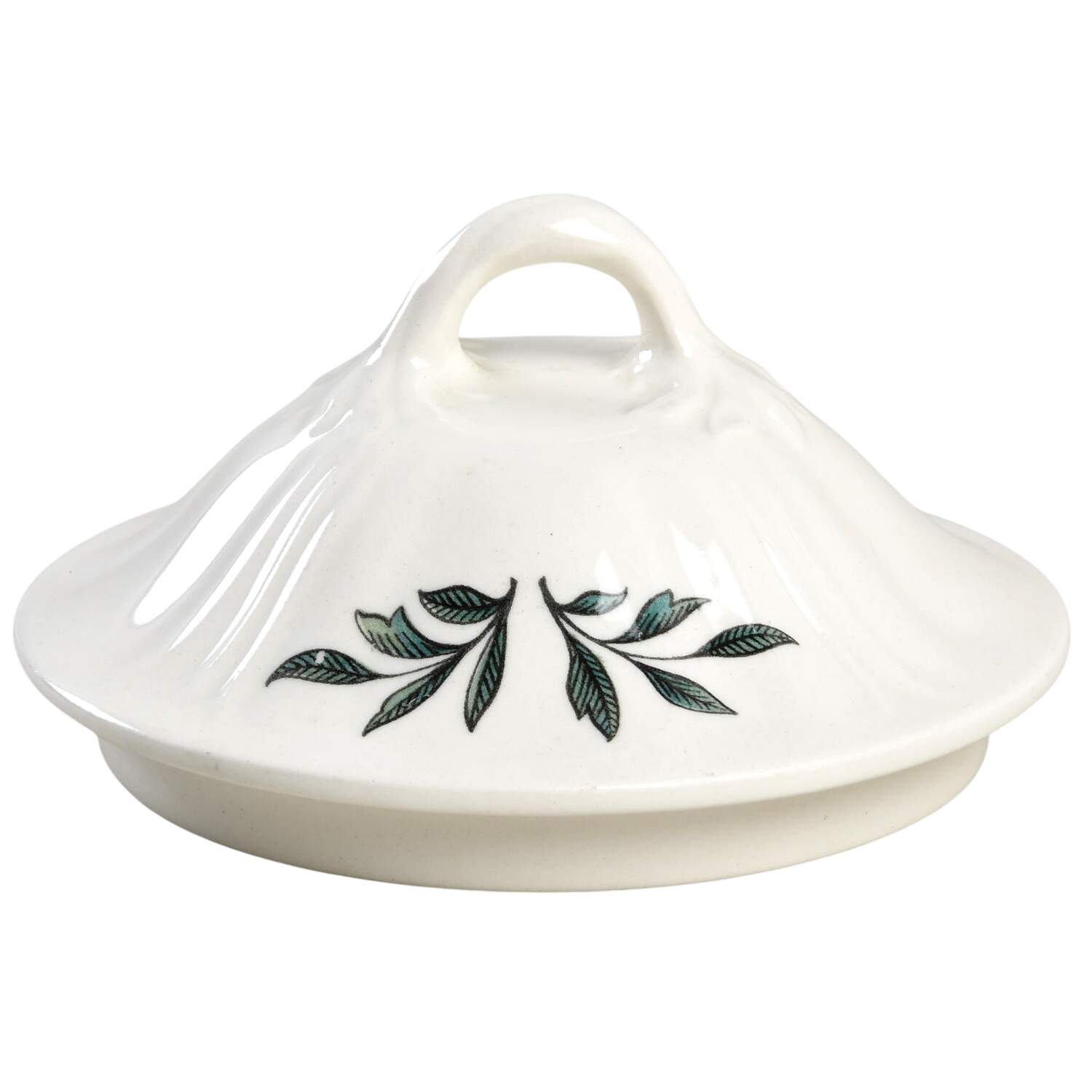 Green Leaf (Queen's Shape) Lid for Sugar Bowl by Wedgwood-1