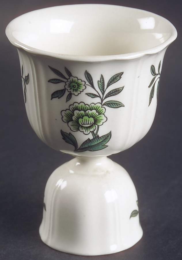 Green Leaf (Queen's Shape) Double Egg Cup by Wedgwood-1