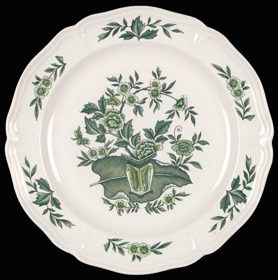 Green Leaf (Queen's Shape) Dinner Plate by Wedgwood-1