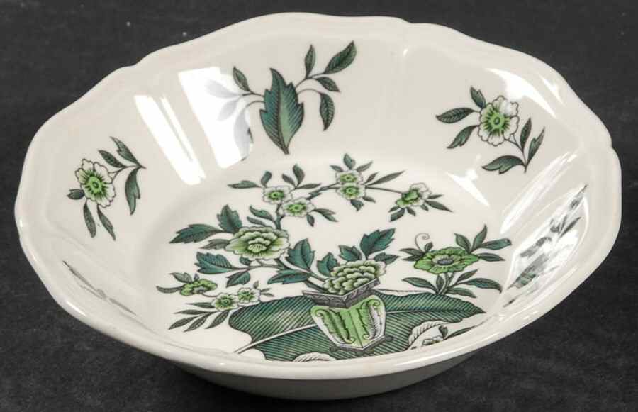 Green Leaf (Queen's Shape) Fruit/Dessert (Sauce) Bowl by Wedgwood-1