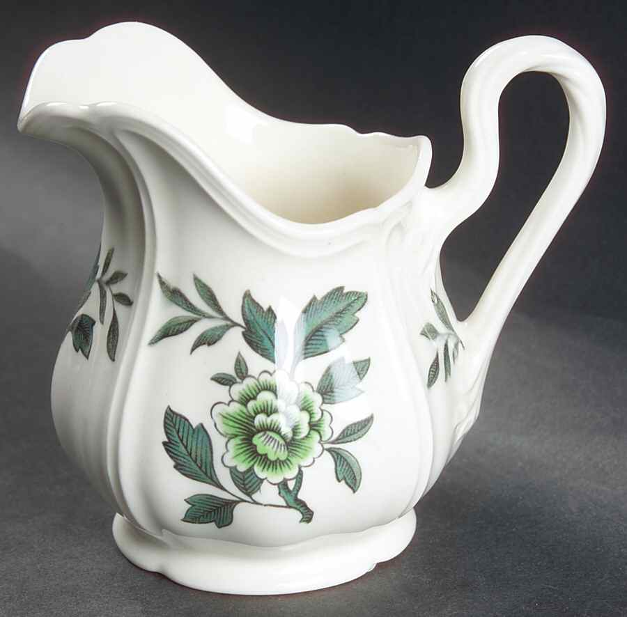 Green Leaf (Queen's Shape) Creamer by Wedgwood-1