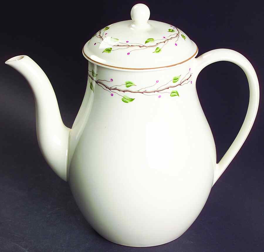 Green Leaf Coffee Pot & Lid by Wedgwood-1