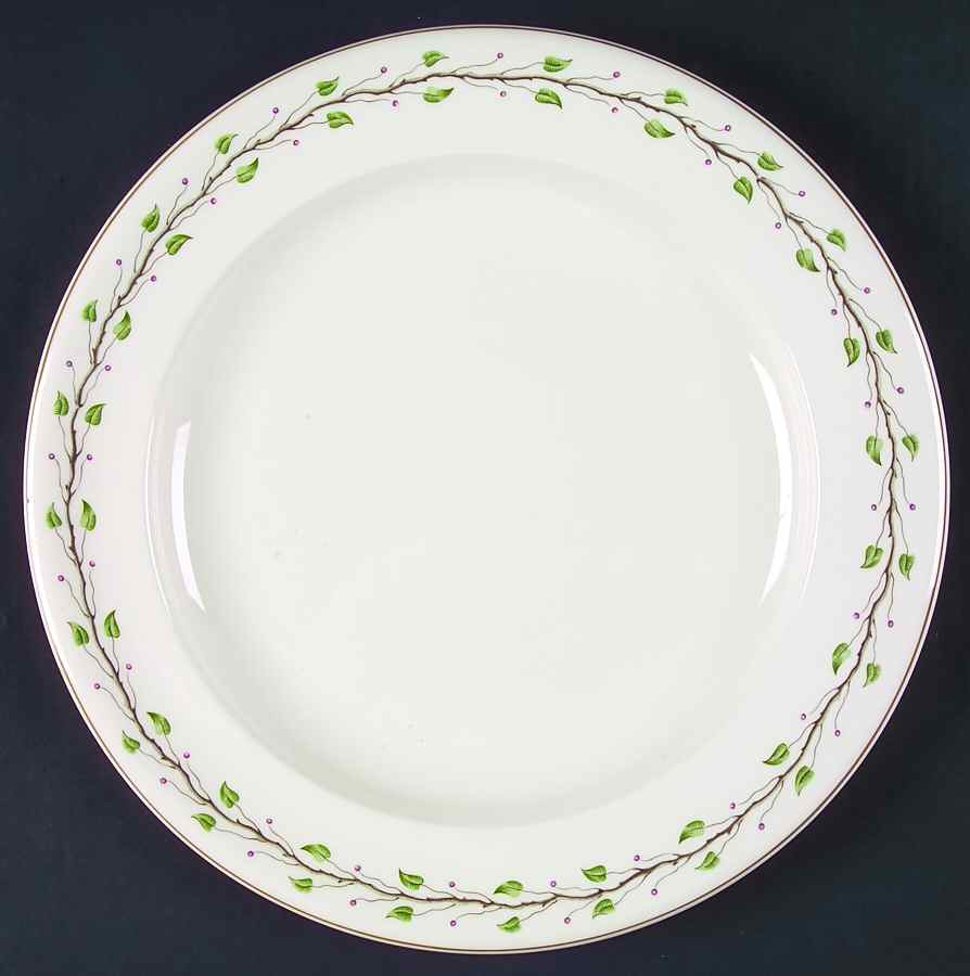 Green Leaf 12" Chop Plate (Round Platter) by Wedgwood-1