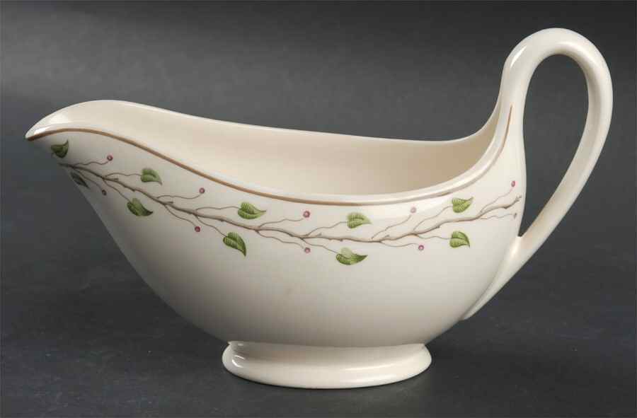 Green Leaf Gravy Boat by Wedgwood-1