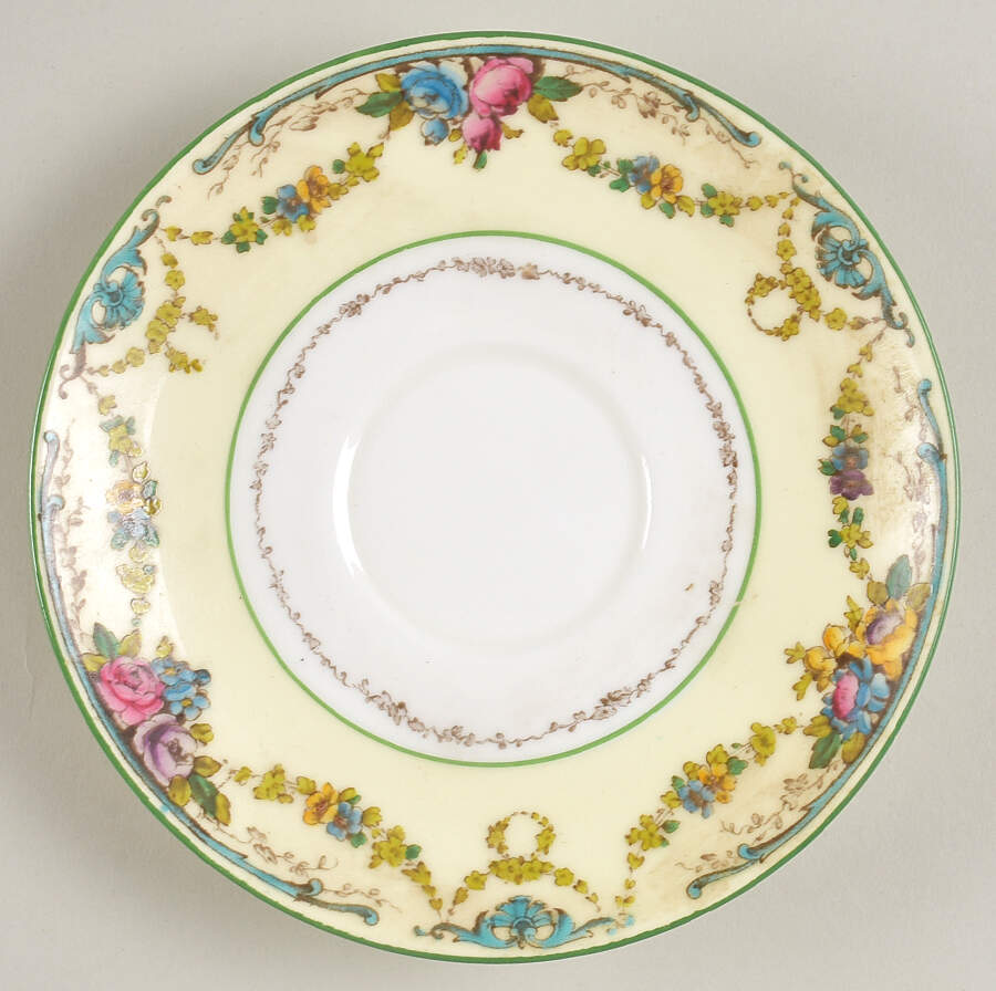 Grosvenor (W697, Cream Rim) Saucer for Bouillon Cup by Wedgwood-1